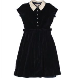 Bonpoint dark navy velvet dress